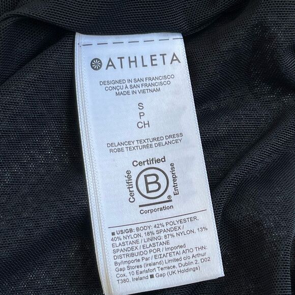 Athleta Size Small Delancey Textured Half Zip Long Sleeve Dress Athleisure - Picture 9 of 14